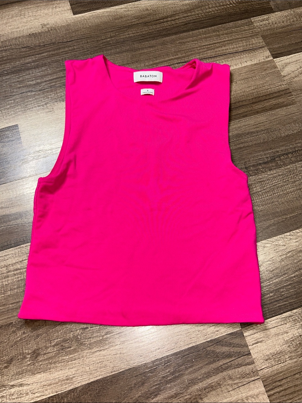 Babaton Bright Pink Crewneck Tank